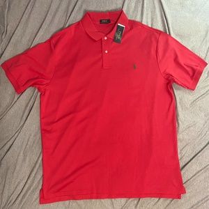 POLO RALPH LAUREN MENS BRAND NEW 2-BUTTON SOFT TOUCH SHIRT RED 3XLT